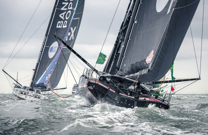 Charal, Sail no: FRA8, Class: IMOCA 60, Owner: Jeremie Beyou, Sailed by: Jeremie Beyou, Type: Imoca 60 – Banque Populaire, Sail no: FRA30, Class: IMOCA 60, Owner: Erwan Steff, Sailed by: Clarisse Cremer, Type: Imoca 60