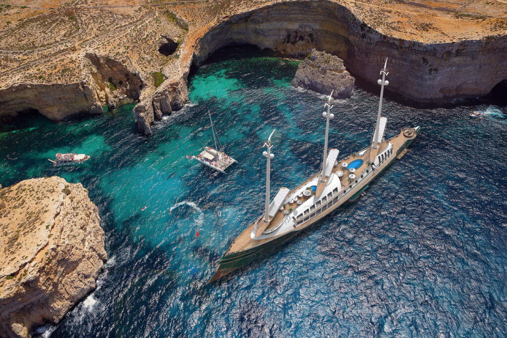 Cove Glory tilting sail expedition yacht