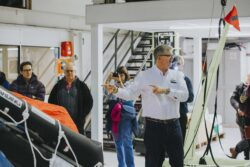Ocean Safety MD giving a talk on safety products