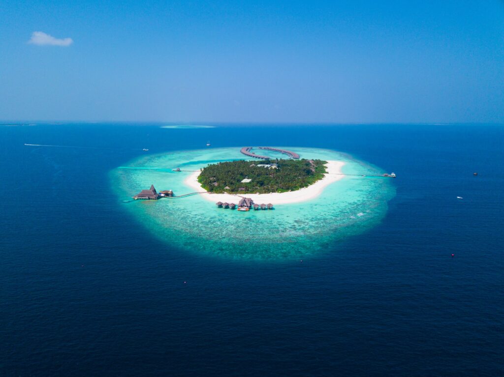Beautiful island in Fiji ocean