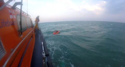 rnli rescue boat and dinghy