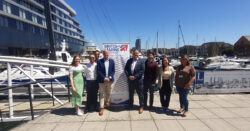 British Marine and Equals Money teams on a dock