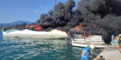 Gouvia marina fire