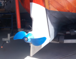 electric propulsion embedded in rudder