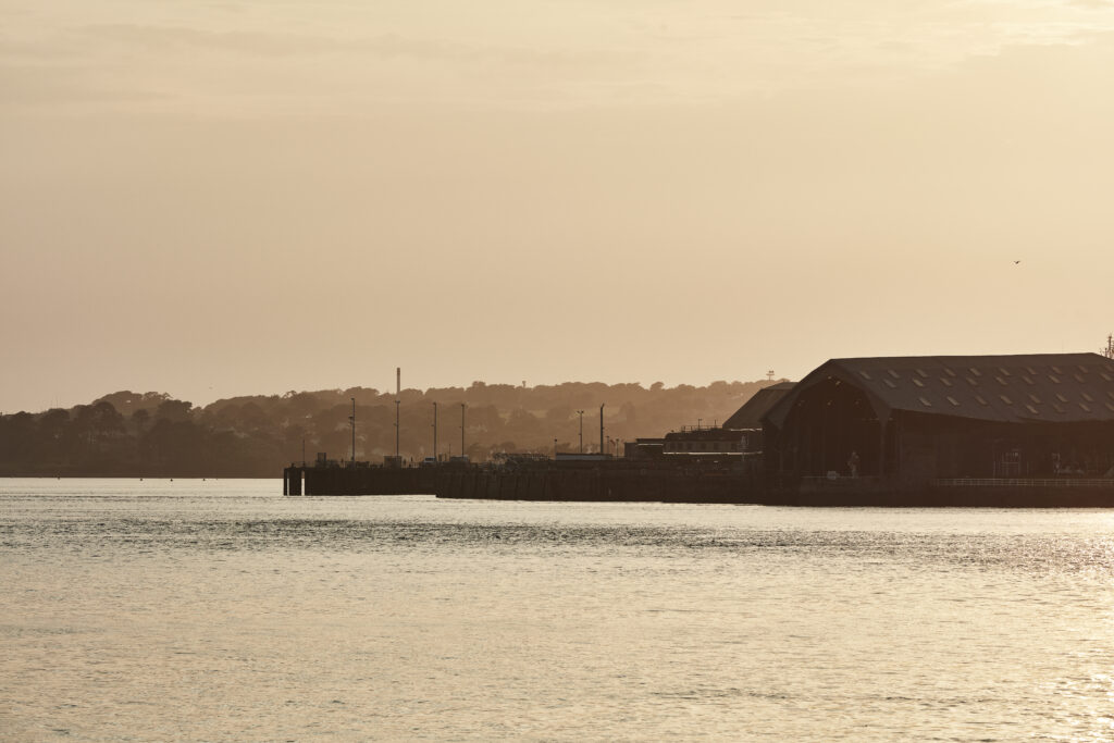 Princess Yachts base coastal view in Plymouth