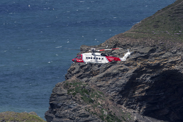 The Newquay helicopter was needed to winch the eight crew on board to safety Credit: Bob Sharples Photography