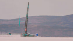 Emirates Team New Zealand Horonuku breaks the wind-powered land speed record