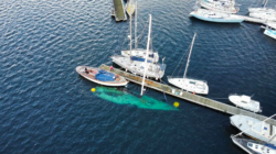 Kriter 5 seen below the water