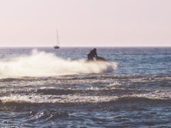 jetski with boat in background