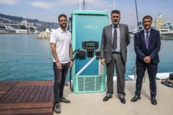 Aqua 75 at Marina Vela with Pedro Companys Lluis Salvador Alberto Garcia © Aqua superPower