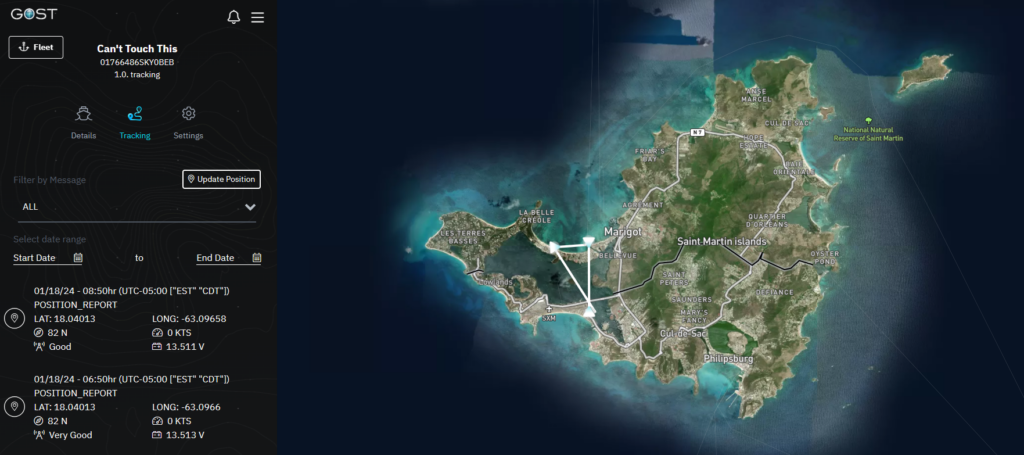 Gost boat security system St Martin