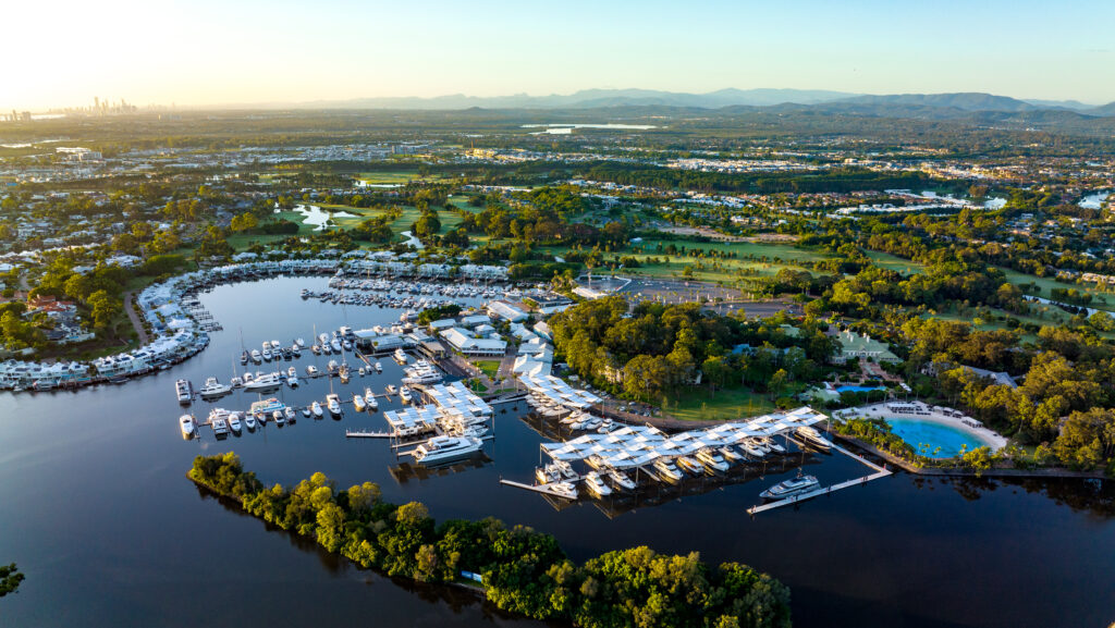 SANCTUARY COVE MARINA birds eye view