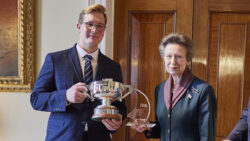 Freddie Jablonski receiving award from HRH The Princess Royal