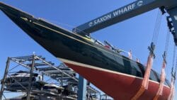 Shamrock V at Shamrock Quay.