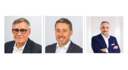 Three men in suits from Groupe Beneteau as the boat division reorganises